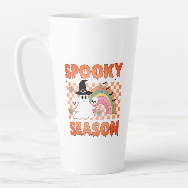Taza De Café Latte Spooky Season Halloween Vibes-45634 (Izquierda)