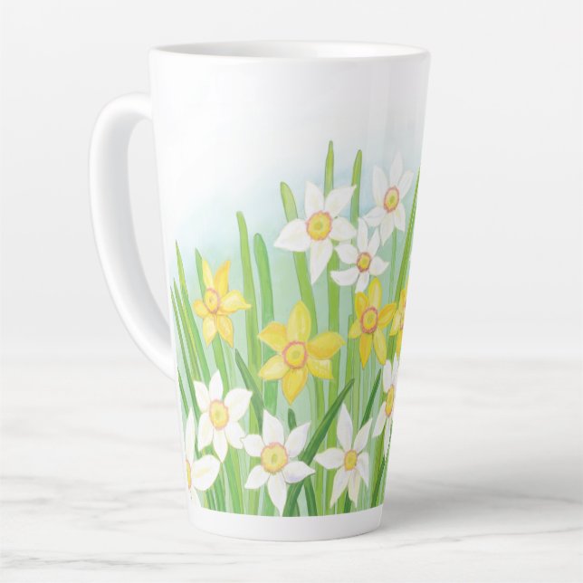 Taza De Café Latte Spring Daffodils (Ángulo izquierdo)