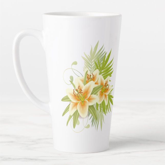 Taza De Café Latte Springtime Lilies (Izquierda)