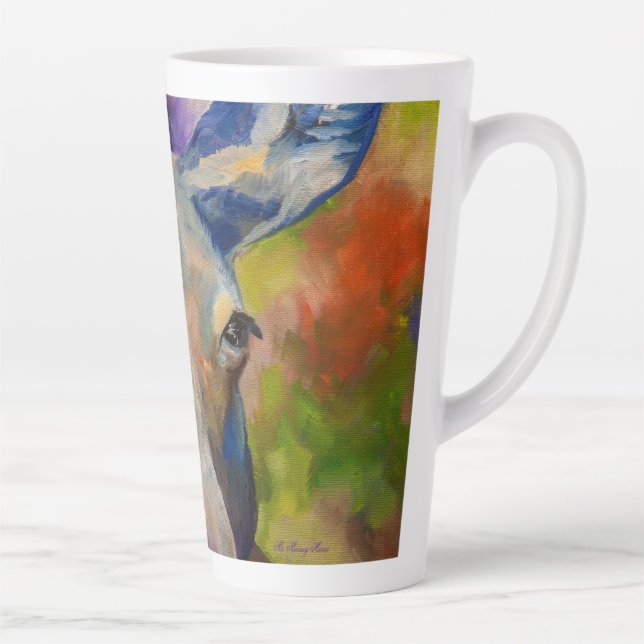 Taza De Café Latte Sr. Moosey Moose Latte Mug (Derecha)