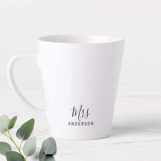 Taza De Café Latte Sr. y Sra. | Latte Mug personalizado de escritura  (Subido por el creador)