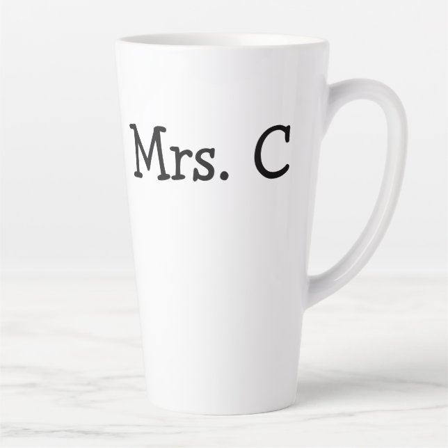 Taza De Café Latte Sra.     CTeacher / Educator Mug (Derecha)