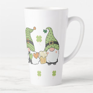 Taza De Café Latte St. Patrick's Cute Day Gnomes