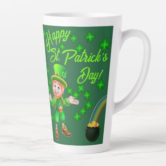 Taza De Café Latte St. Patrick's Day Latte Mug (Derecha)