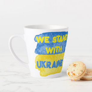 Taza De Café Latte STAND personalizado con la bandera de apoyo a la p