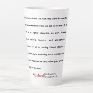 Taza De Café Latte Stanford BAD Lab - Poema grupal