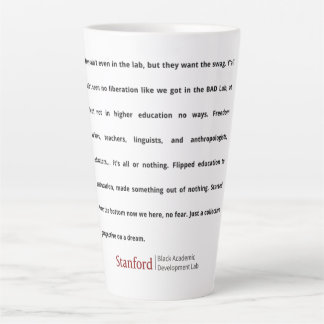 Taza De Café Latte Stanford BAD Lab - Poema grupal