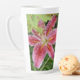 Taza De Café Latte Stargazer Lilies Garden Floral