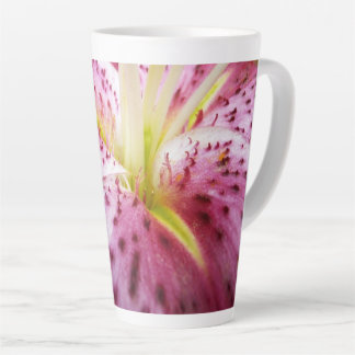 Taza De Café Latte Stargazer Lily Bright Magenta Floral