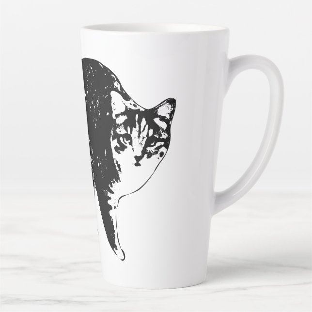 Taza De Café Latte Starglow Tabby Peek (Derecha)