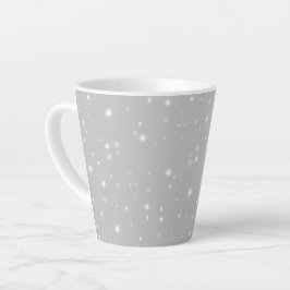 Taza De Café Latte Starlight gris plateado