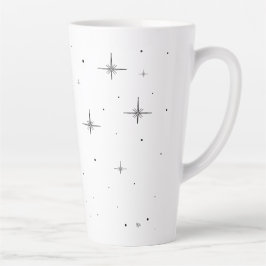 Taza De Café Latte Starry Holiday Large Latte Mug | Drinkware festivo