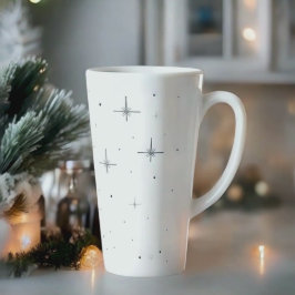 Taza De Café Latte Starry Holiday Large Latte Mug | Drinkware festivo