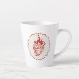 Taza De Café Latte Strawberry