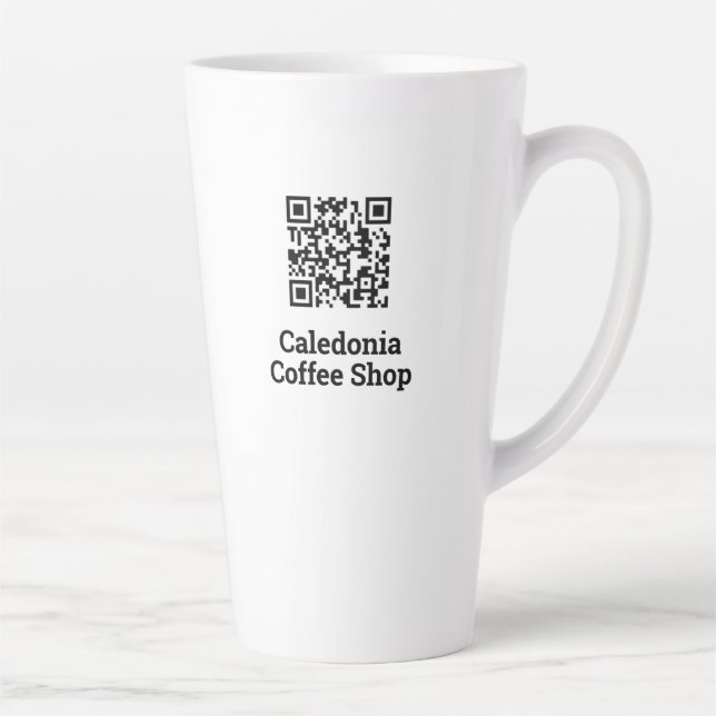 Taza De Café Latte Su diseño de código QR (Derecha)