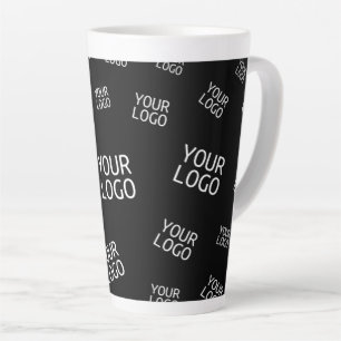 Taza De Café Latte Su diseño, foto o logotipo de empresa colocado ale