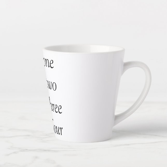 Taza De Café Latte Su mensaje aquí agrega nombre de texto monograma i (Derecha)