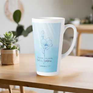 Taza De Café Latte Su misericordia es nueva cada mañana versículo de