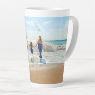 Taza De Café Latte Su propio Personalizado de diseño Foto Latte Mug