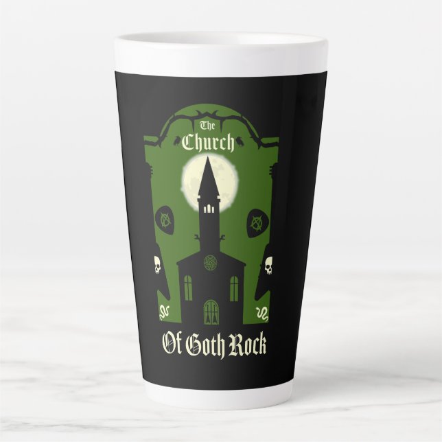 Taza De Café Latte Subcultura gótico Post Punk Music (Anverso)