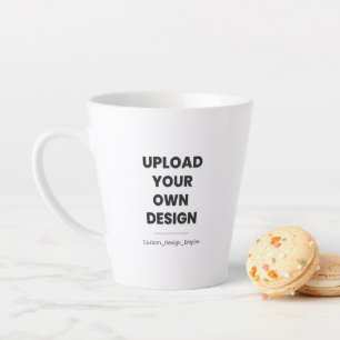 Taza De Café Latte Sube tu propio diseño aquí Plantilla personaliza