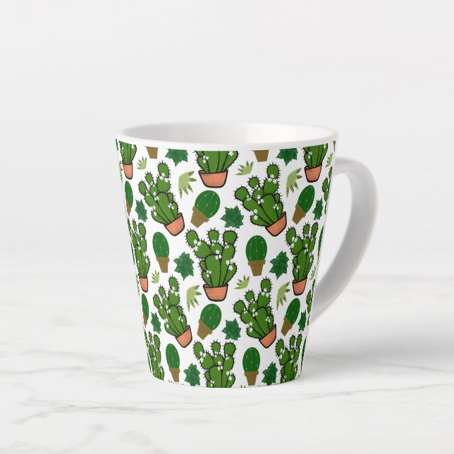 Taza De Café Latte Succulents Cactus (Ángulo derecho)