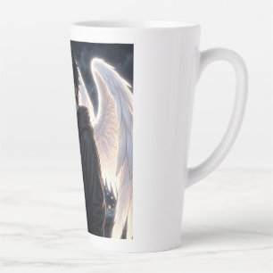 Taza De Café Latte Sudadera gráfica de chico anime con alas de ángel
