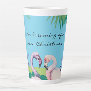 Taza De Café Latte Sueño con un Navidad verde personalizado