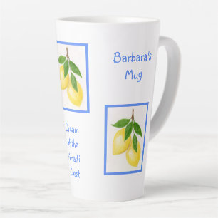 Taza De Café Latte Sueño del PERSONALIZADO costero de Amalfi