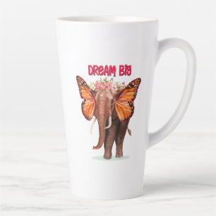 Taza De Café Latte Sueño Grande Como Un Elefante Inspirador