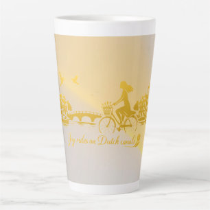 Taza De Café Latte Sueño minimalista romántico y exuberante de Amster
