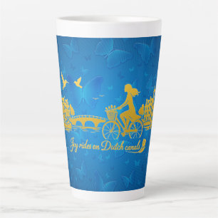 Taza De Café Latte Sueño minimalista romántico y exuberante de Amster