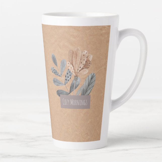 Taza De Café Latte Sueños de bosques desconocidos (Derecha)