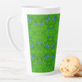 Taza De Café Latte Sueños de la Selva Tropical Mariposa Vine Para Cua