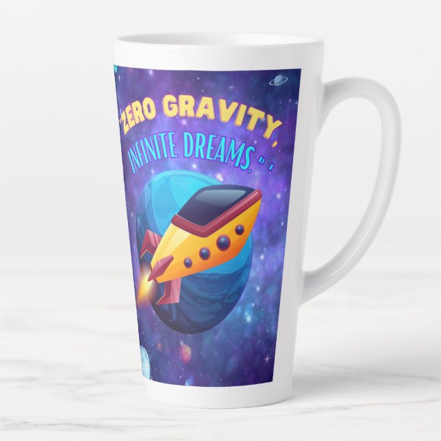 Taza De Café Latte Sueños infinitos de gravedad cero (Derecha)