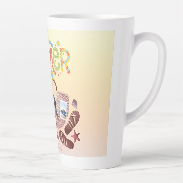 Taza De Café Latte Summer Latte Mug (Derecha)