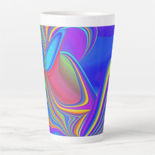 Taza De Café Latte Summerfeeling, Resumen 3D Rainbowart