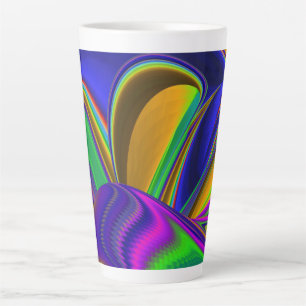 Taza De Café Latte Summerrainbow , Resumen del Rainbowart 3D
