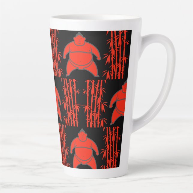 Taza De Café Latte Sumo Wrestler (Derecha)