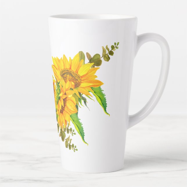 Taza De Café Latte Sunflower (Derecha)