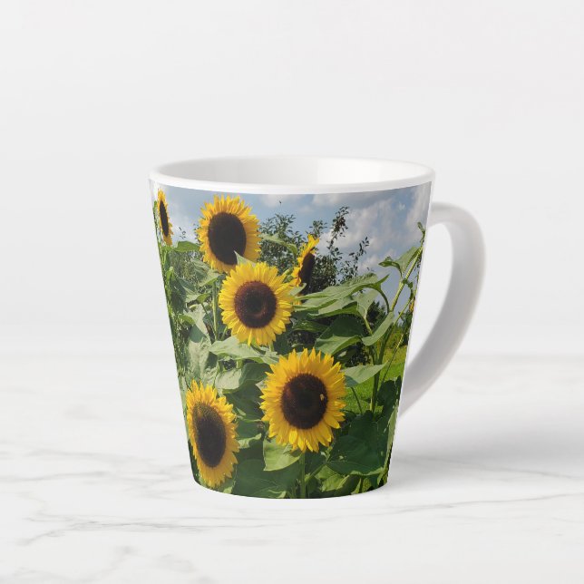 Taza De Café Latte Sunflower (Ángulo derecho)
