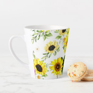 Taza De Café Latte Sunflower 7