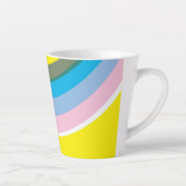 Taza De Café Latte Sunshine, Lollipops y Rainbows Latte Mug