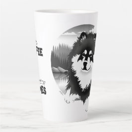 Taza De Café Latte SUOMI - Trampa finlandesa de lapphund con texto