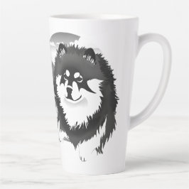 Taza De Café Latte SUOMI - Trampa finlandesa de lapphund con texto