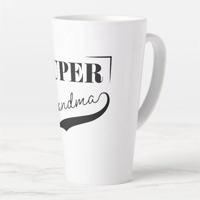Taza De Café Latte Super Abuela (Ángulo derecho)