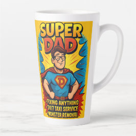 Taza De Café Latte Super Dad Mug: ¡El regalo perfecto del Día del Pad