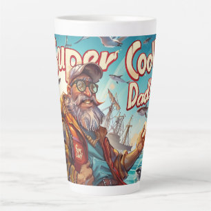 Taza De Café Latte ¡Super Guay! ¡Papá! Arte digital