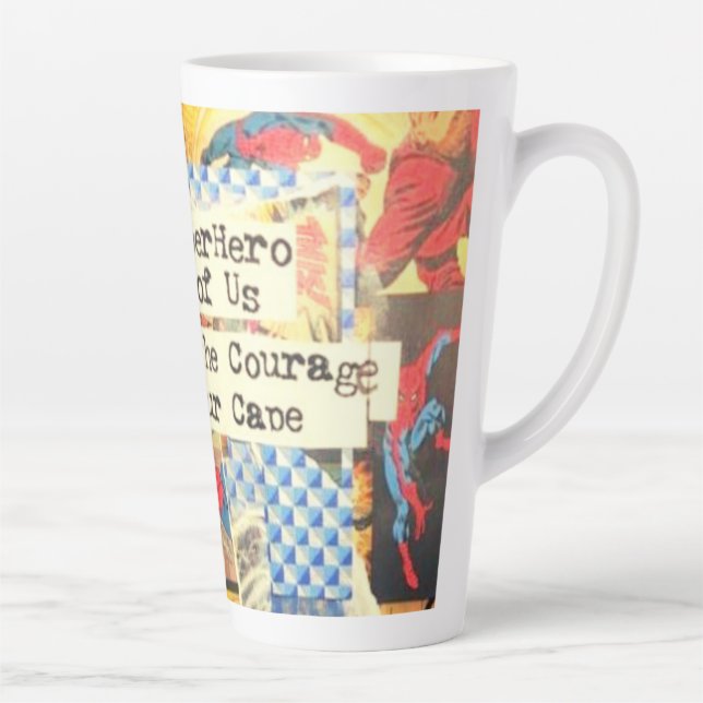Taza De Café Latte Super Hero Latte Mug (Derecha)