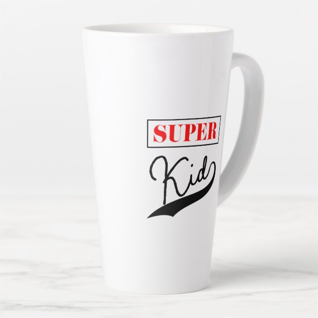 Taza De Café Latte Super Kid (Ángulo derecho)